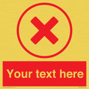 Custom red background, red cross in circle sign